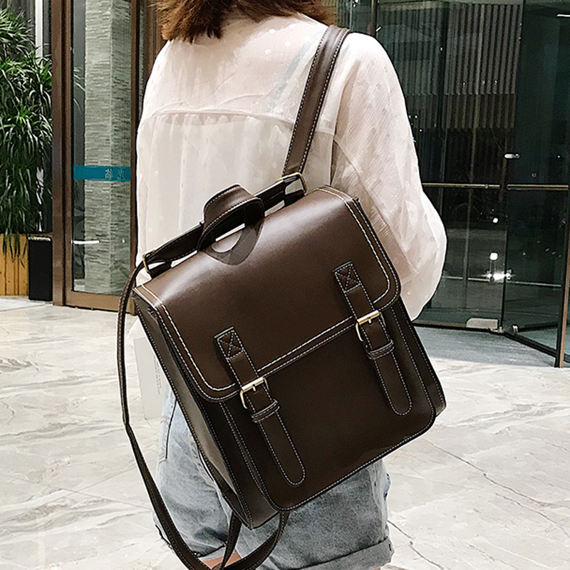 Leather Backpack Vintage - Винтажный рюкзак для женщин, женская сумка