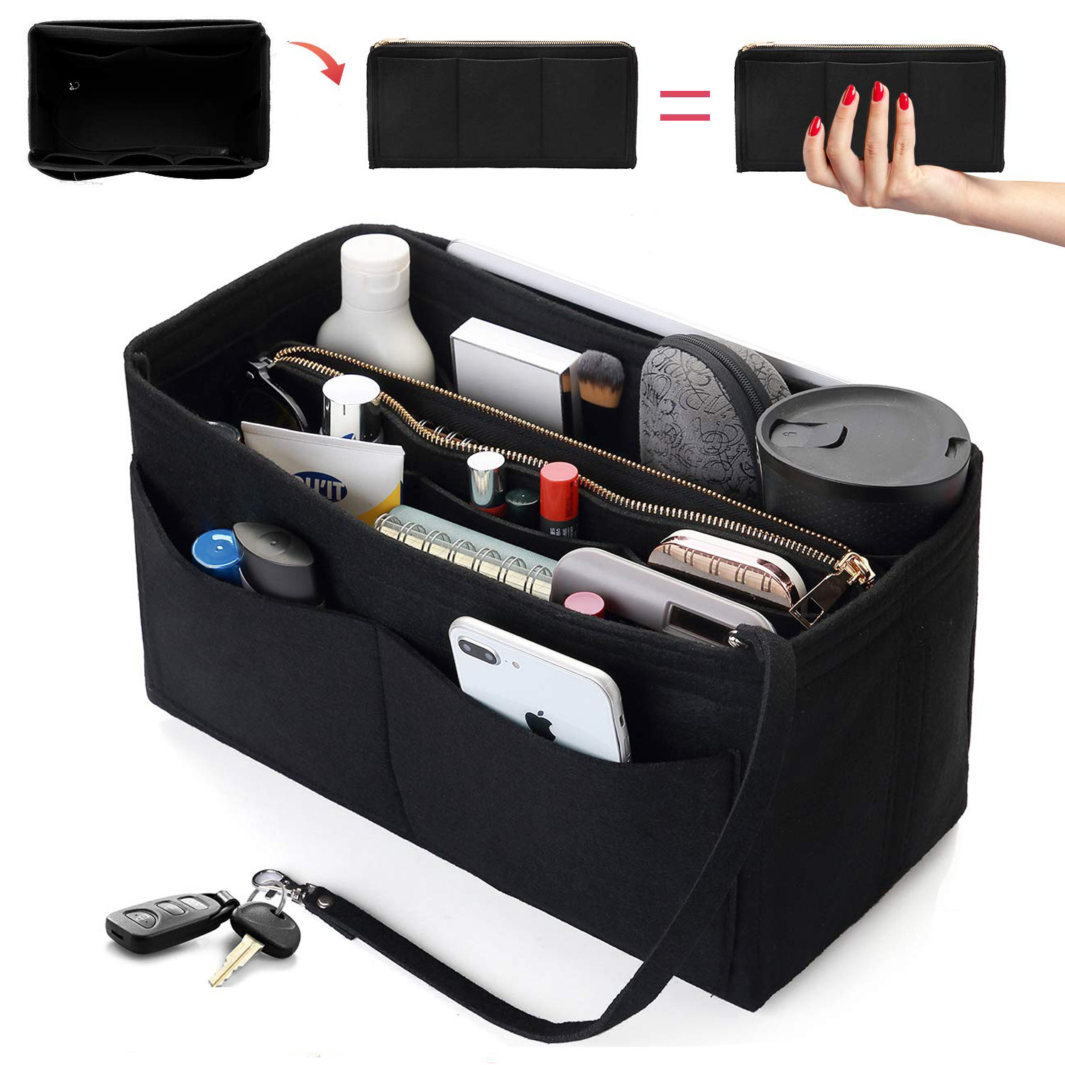 Backpack Insert Organizer - Фетровая вставка-органайзер для кошелька — разделитель