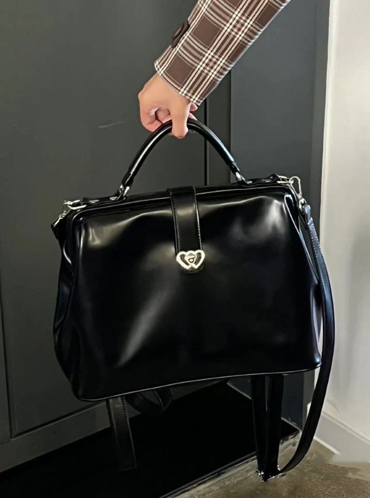 Leather Backpack Vintage - Винтажный черный Y2k Mochila женский шикарный