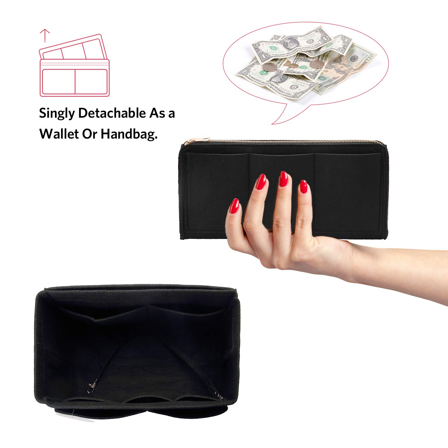 Фетровая вставка-органайзер дл – обзор и цена Backpack Insert Organizer