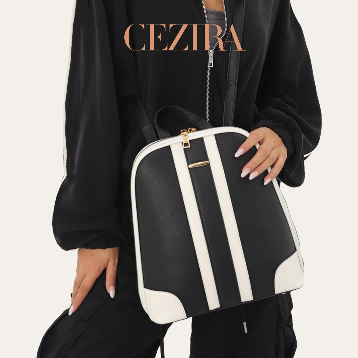 Рюкзак CR Fashion с полосатым  – обзор и цена Fashion Backpack Women